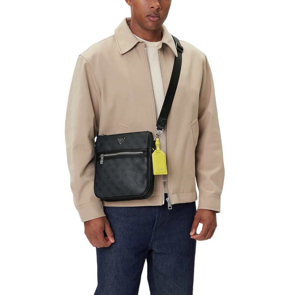 GUESS MILANO CROSSBODY 2 ΤΣΑΝΤΑ ΑΝΔΡΙΚΗ BLACK