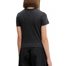 TOMMY JEANS  REG SH CREST FLAG TEE T-SHIRT ΜΠΛΟΥΖΑ ΓΥΝΑΙΚΕΙΑ BLACK