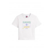 TOMMY JEANS  REG SH CREST FLAG TEE T-SHIRT ΜΠΛΟΥΖΑ ΓΥΝΑΙΚΕΙΑ OFF WHITE