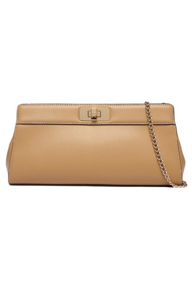 TOMMY HILFIGER MODERN CLUTCH ΤΣΑΝΤΑ ΓΥΝΑΙΚΕΙΑ BEIGE