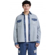 GUESS JEANS OVER LS SHIRT ΜΠΟΥΦΑΝ ΑΝΔΡΙΚΟ BLUΕ DENIM