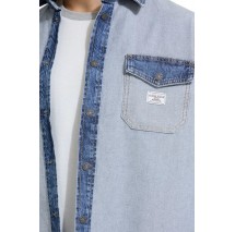 GUESS JEANS OVER LS SHIRT ΜΠΟΥΦΑΝ ΑΝΔΡΙΚΟ BLUΕ DENIM