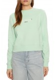 GUESS JEANS CROP CN 3D EMB SWEATSH ΜΠΛΟΥΖΑ ΦΟΥΤΕΡ ΓΥΝΑΙΚΕΙΑ MINT