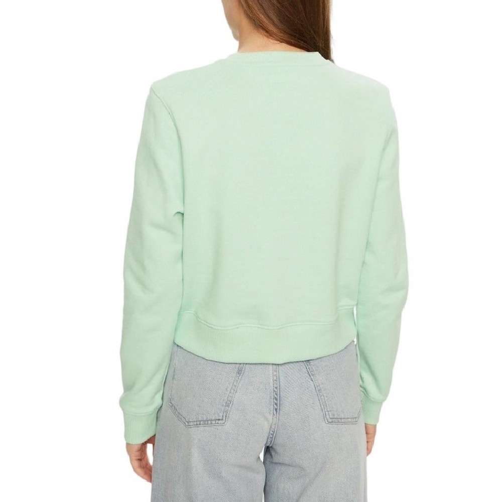 GUESS JEANS CROP CN 3D EMB SWEATSH ΜΠΛΟΥΖΑ ΦΟΥΤΕΡ ΓΥΝΑΙΚΕΙΑ MINT