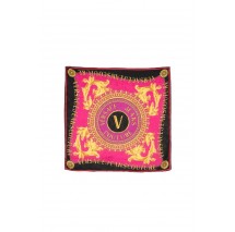 VERSACE JEANS COUTURE FOULARD LEAVES JACQUARD PATTERN 70CMX70CM ΦΟΥΛΑΡΙ ΓΥΝΑΙΚΕΙΟ MULTI