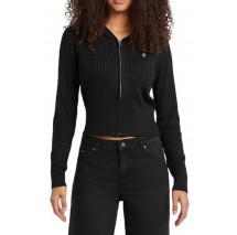 GUESS JEANS CABLE HOODIE CARDI ΖΑΚΕΤΑ ΠΛΕΚΤΗ ΓΥΝΑΙΚΕΙΑ BLACK