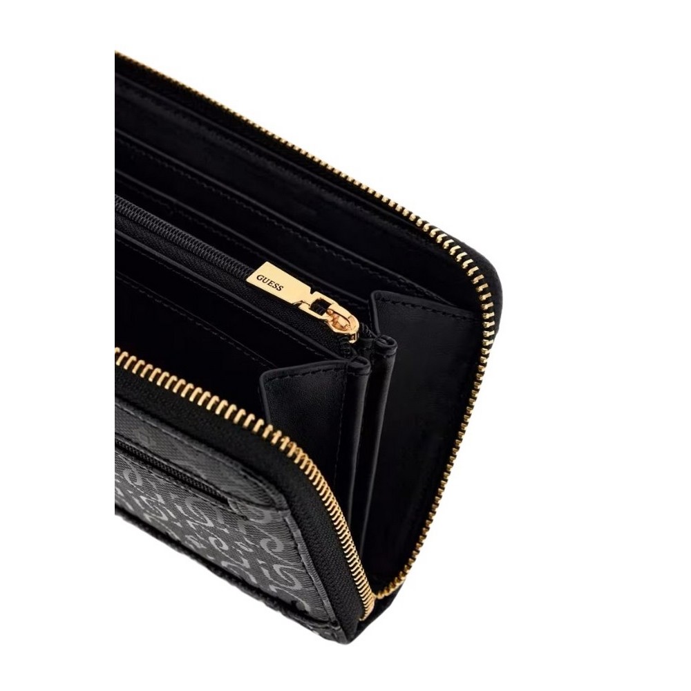GUESS STACEY SLG LARGE ZIP AROUND ΠΟΡΤΟΦΟΛΙ ΓΥΝΑΙΚΕΙΟ BLACK