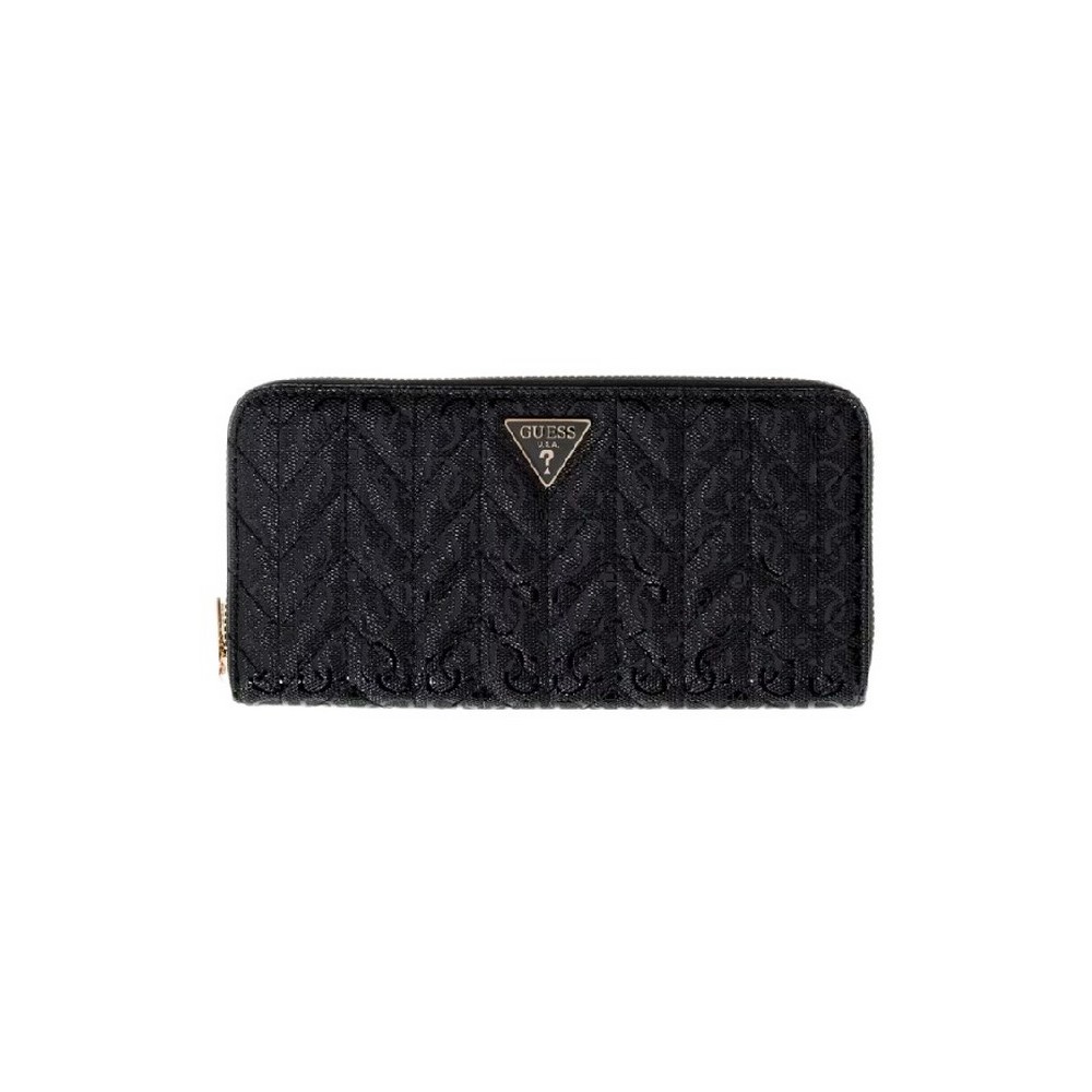 GUESS STACEY SLG LARGE ZIP AROUND ΠΟΡΤΟΦΟΛΙ ΓΥΝΑΙΚΕΙΟ BLACK