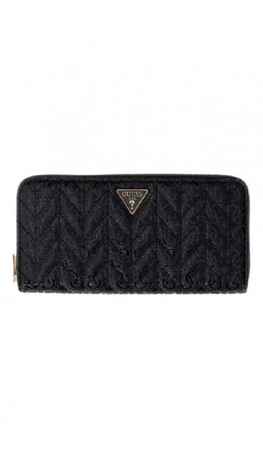 GUESS STACEY SLG LARGE ZIP AROUND ΠΟΡΤΟΦΟΛΙ ΓΥΝΑΙΚΕΙΟ BLACK