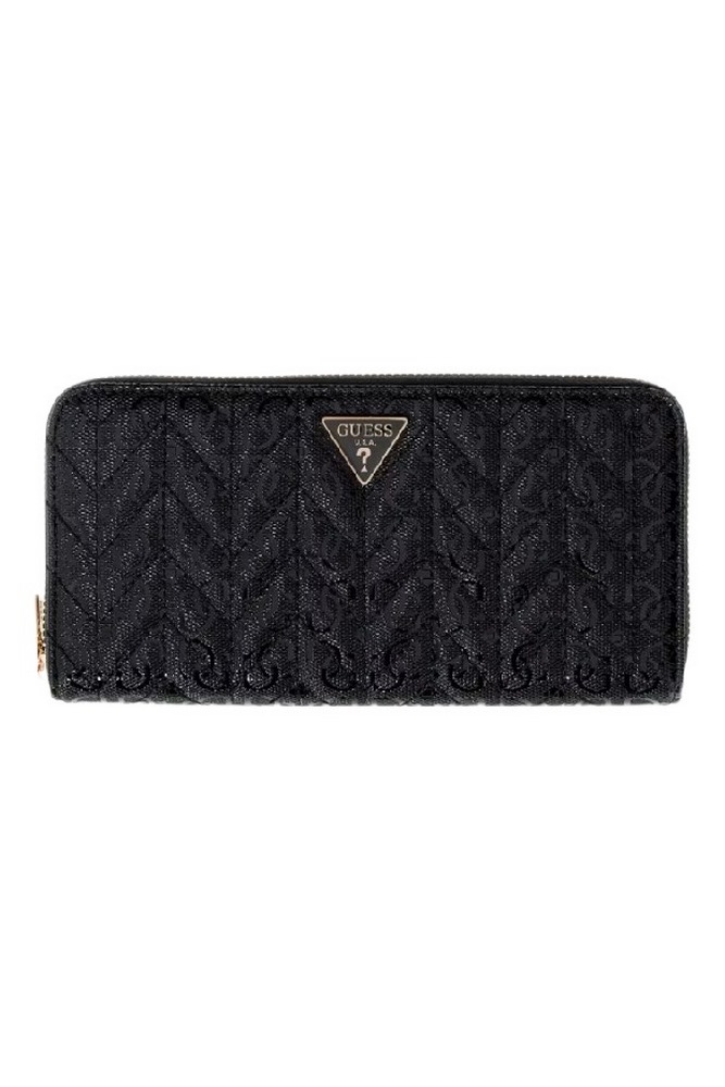 GUESS STACEY SLG LARGE ZIP AROUND ΠΟΡΤΟΦΟΛΙ ΓΥΝΑΙΚΕΙΟ BLACK