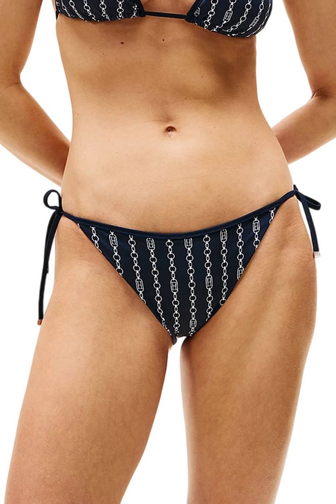 TOMMY HILFIGER CHEEKY STRING SIDE TIE PRINT ΜΑΓΙΟ ΓΥΝΑΙΚΕΙΟ NAVY