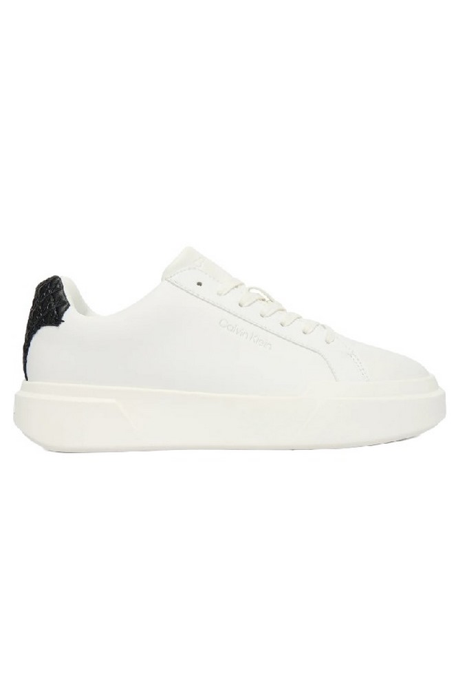 CALVIN KLEIN CHUNKY CUPSOLE LACEUP LTH BT AOP ΠΑΠΟΥΤΣΙ ΓΥΝΑΙΚΕΙΟ WHITE/BLACK