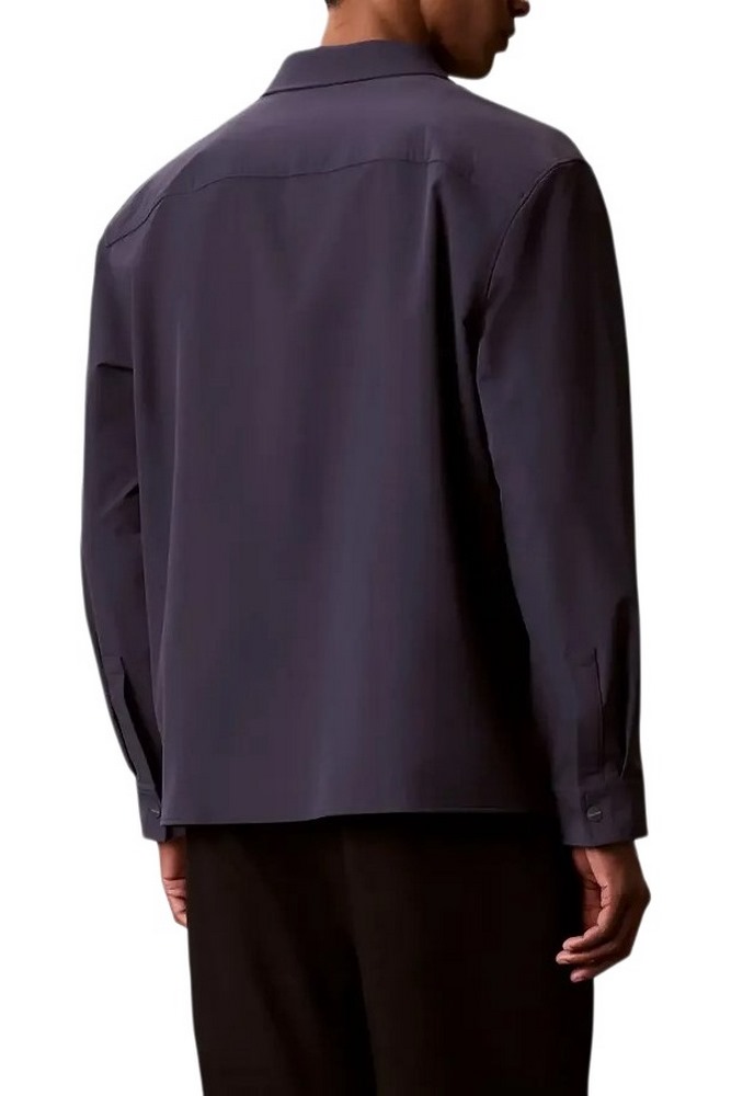 CALVIN KLEIN LS TECH KNIT DOBBY RELAXED OVERS ΠΟΥΚΑΜΙΣΟ ΑΝΔΡΙΚΟ BLUE