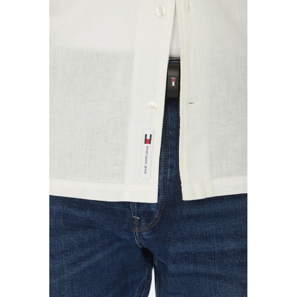 TOMMY JEANS LINEN BLEND CAMP SS EXT ΠΟΥΚΑΜΙΣΟ ΑΝΔΡΙΚΟ ECRU
