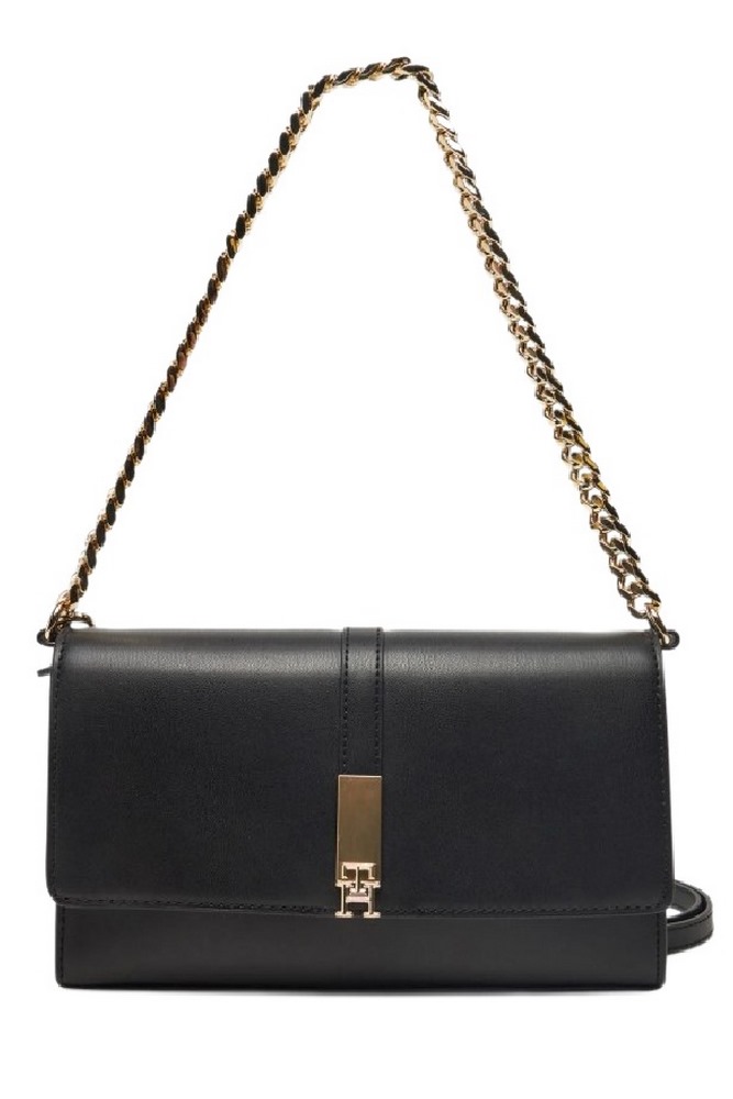 TOMMY HILFIGER HERITAGE CONV CROSSOVER CHAIN ΤΣΑΝΤΑ ΓΥΝΑΙΚΕΙΑ BLACK