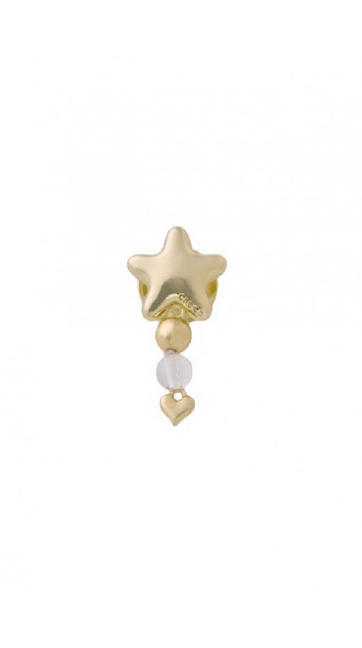 CROCS GOLD STAR WITH HEART DANGLE JIBBITZ CHARMS ΑΞΕΣΟΥΑΡ ΓΥΝΑΙΚΕΙΟ GOLD
