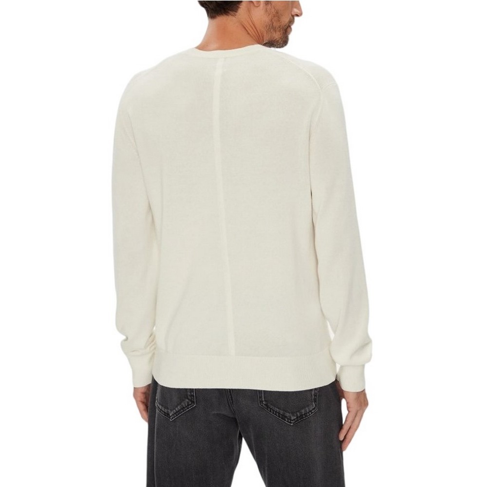 CALVIN KLEIN SUPIMA COTTON CREWNK SWEATER ΜΠΛΟΥΖΑ ΑΝΔΡΙΚΗ OFF WHITE