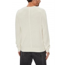 CALVIN KLEIN SUPIMA COTTON CREWNK SWEATER ΜΠΛΟΥΖΑ ΑΝΔΡΙΚΗ OFF WHITE