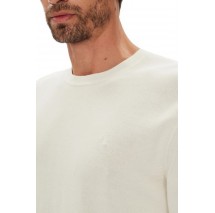 CALVIN KLEIN SUPIMA COTTON CREWNK SWEATER ΜΠΛΟΥΖΑ ΑΝΔΡΙΚΗ OFF WHITE