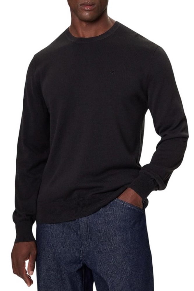 CALVIN KLEIN SUPIMA COTTON CREWNK SWEATER ΜΠΛΟΥΖΑ ΑΝΔΡΙΚΗ BLACK