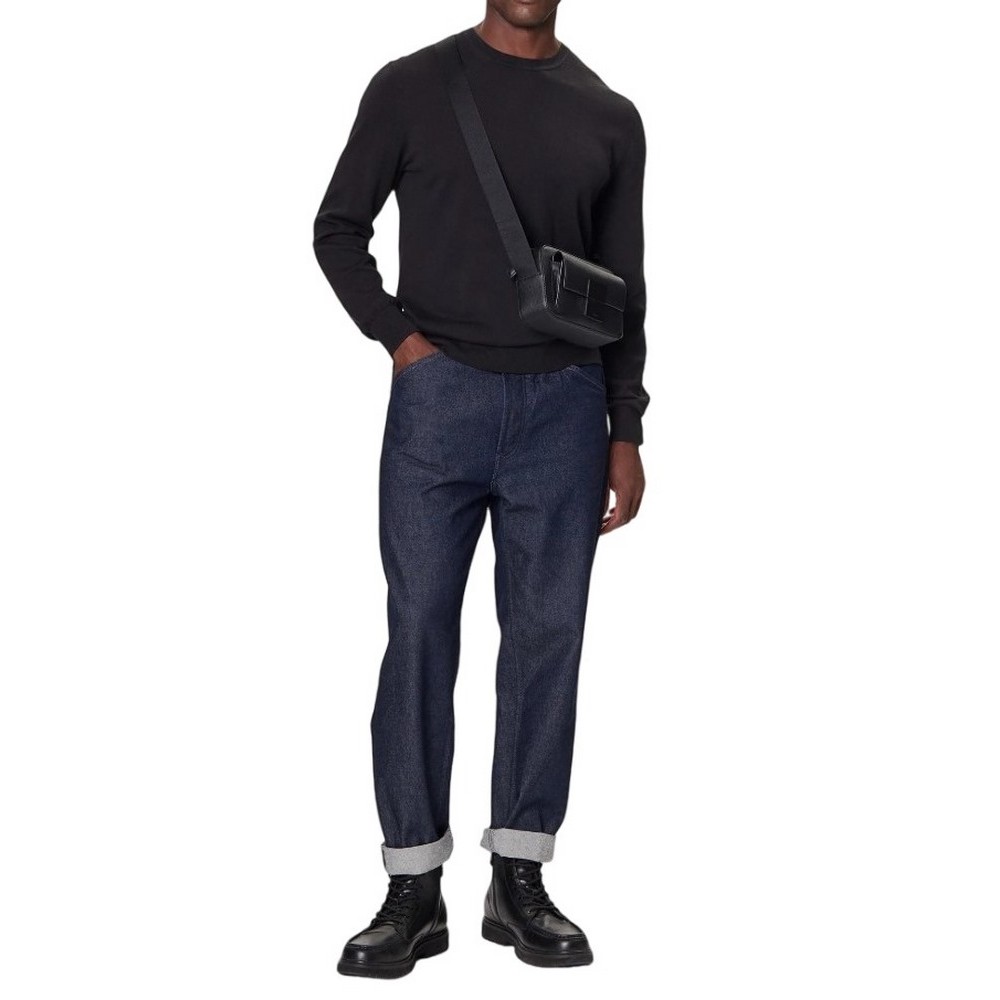 CALVIN KLEIN SUPIMA COTTON CREWNK SWEATER ΜΠΛΟΥΖΑ ΑΝΔΡΙΚΗ BLACK