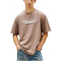 TOMMY JEANS 90S BLOCK T-SHIRT ΜΠΛΟΥΖΑ ΑΝΔΡΙΚΗ TAUPE