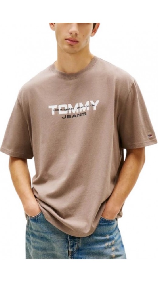 TOMMY JEANS 90S BLOCK T-SHIRT ΜΠΛΟΥΖΑ ΑΝΔΡΙΚΗ TAUPE