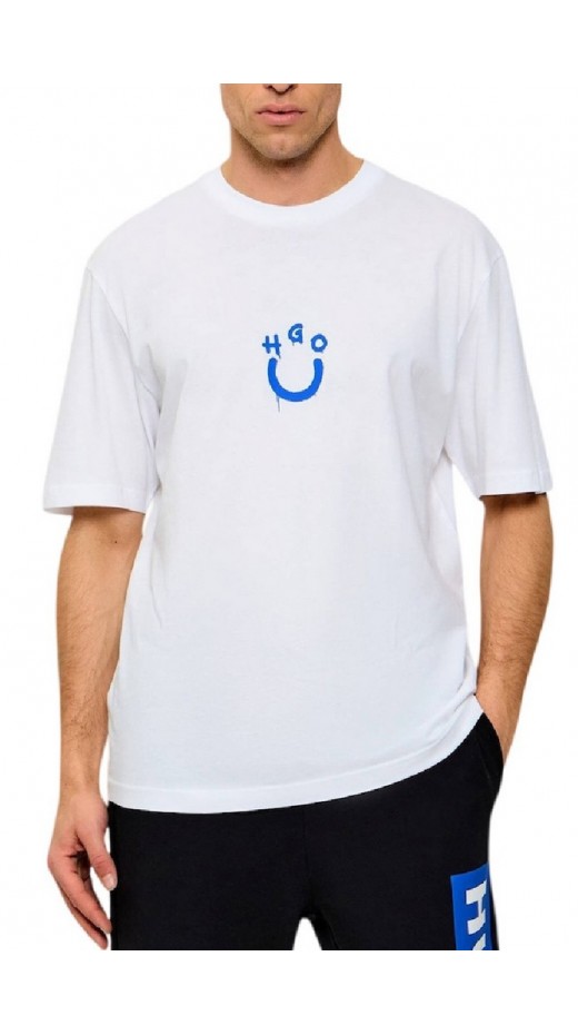HUGO BOSS JERSEY NORIZOM T-SHIRT ΜΠΛΟΥΖΑ ΑΝΔΡΙΚΗ WHITE