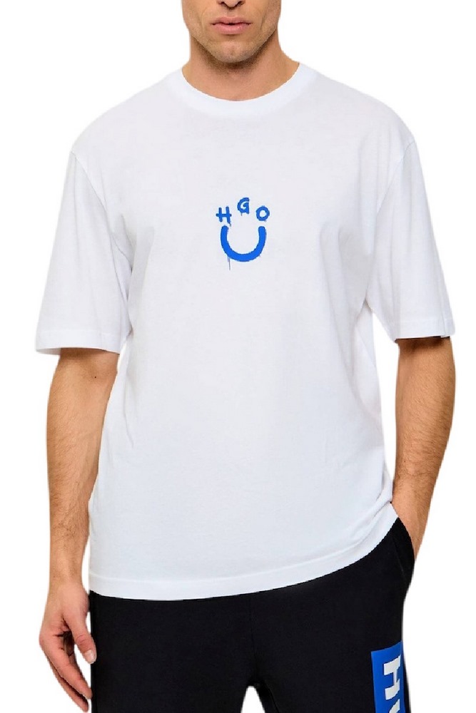 HUGO BOSS JERSEY NORIZOM T-SHIRT ΜΠΛΟΥΖΑ ΑΝΔΡΙΚΗ WHITE