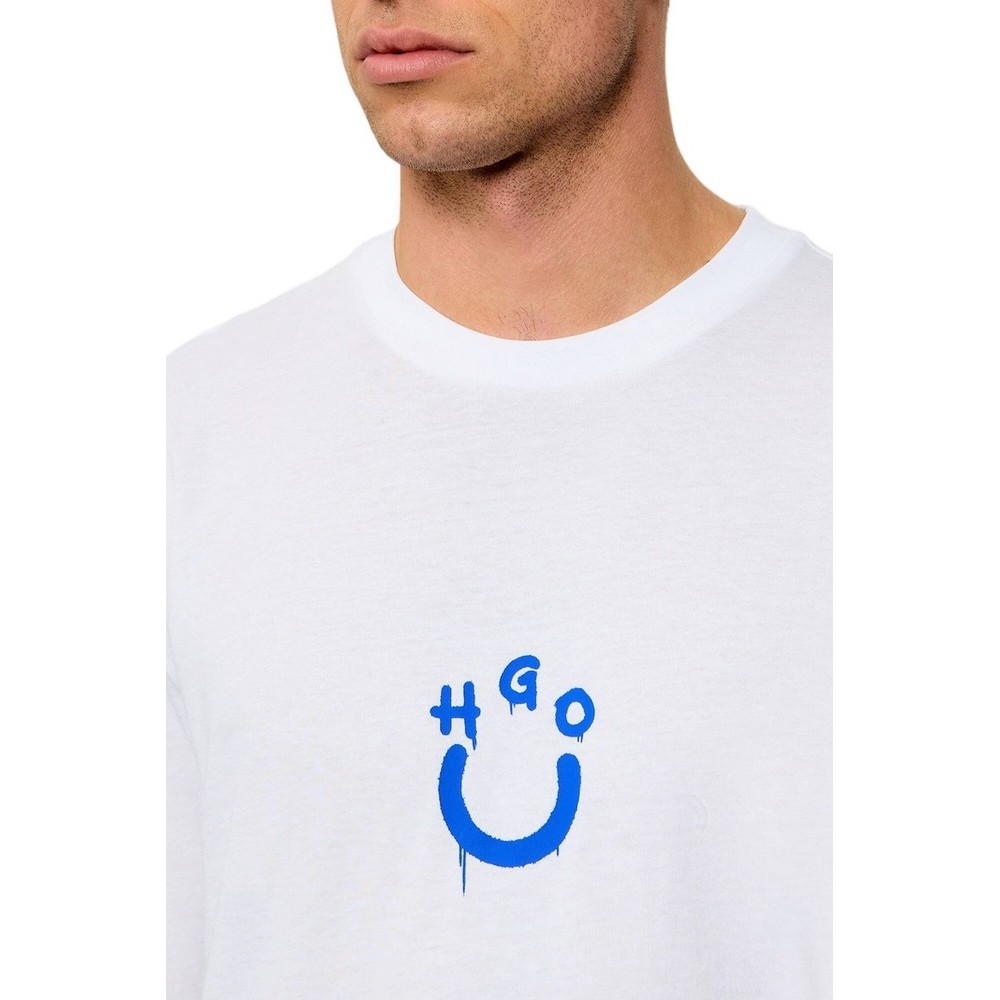 HUGO BOSS JERSEY NORIZOM T-SHIRT ΜΠΛΟΥΖΑ ΑΝΔΡΙΚΗ WHITE