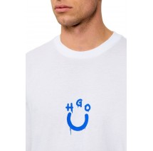 HUGO BOSS JERSEY NORIZOM T-SHIRT ΜΠΛΟΥΖΑ ΑΝΔΡΙΚΗ WHITE