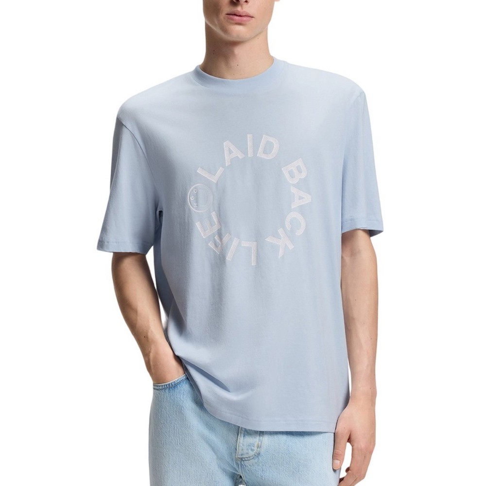 HUGO BOSS JERSEY NORIZOM T-SHIRT ΜΠΛΟΥΖΑ ΑΝΔΡΙΚΗ CIEL