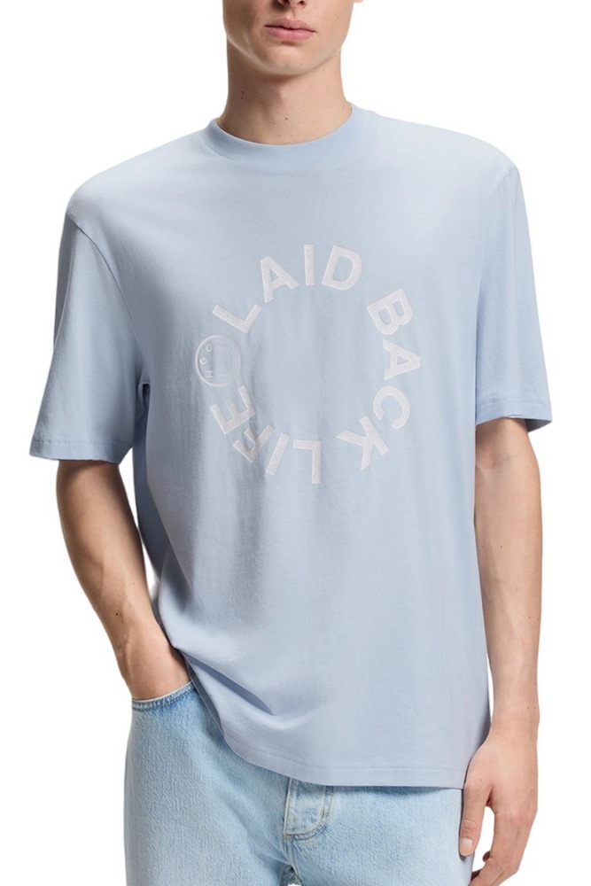 HUGO BOSS JERSEY NORIZOM T-SHIRT ΜΠΛΟΥΖΑ ΑΝΔΡΙΚΗ CIEL