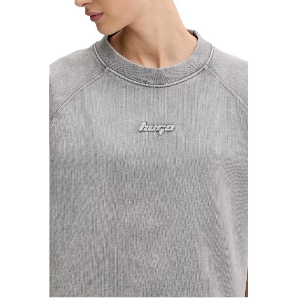HUGO BOSS JERSEY DORLINA B T-SHIRT ΜΠΛΟΥΖΑ ΓΥΝΑΙΚΕΙΑ GREY