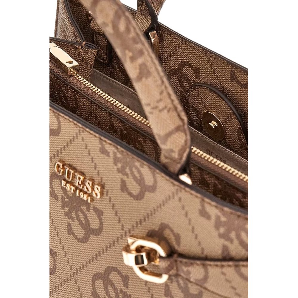 GUESS LORELEI GIRLFRIEND SATCHEL ΤΣΑΝΤΑ ΓΥΝΑΙΚΕΙΑ LATTE