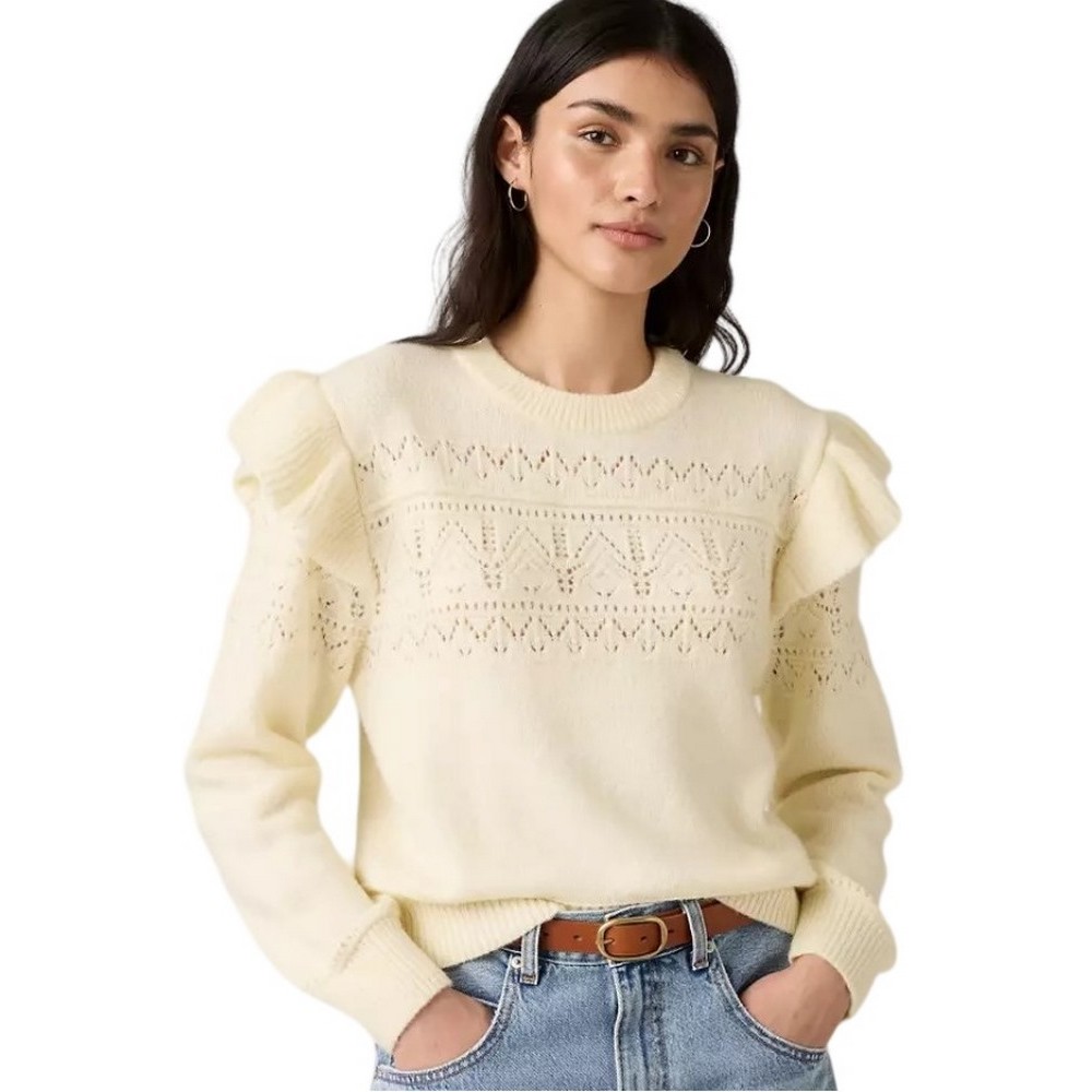 LEVIS® SHANE WESTERN YOKE PO ΜΠΛΟΥΖΑ ΠΛΕΚΤΗ ΓΥΝΑΙΚΕΙΑ OFF WHITE