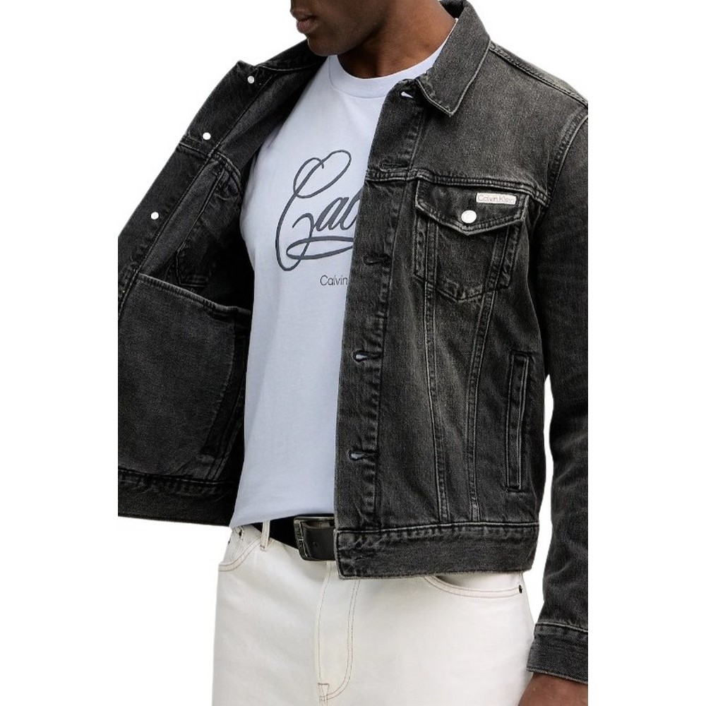 CALVIN KLEIN JEANS BLACK CLASSIC TRUCKER ΜΠΟΥΦΑΝ ΑΝΔΡΙΚΟ BLACK