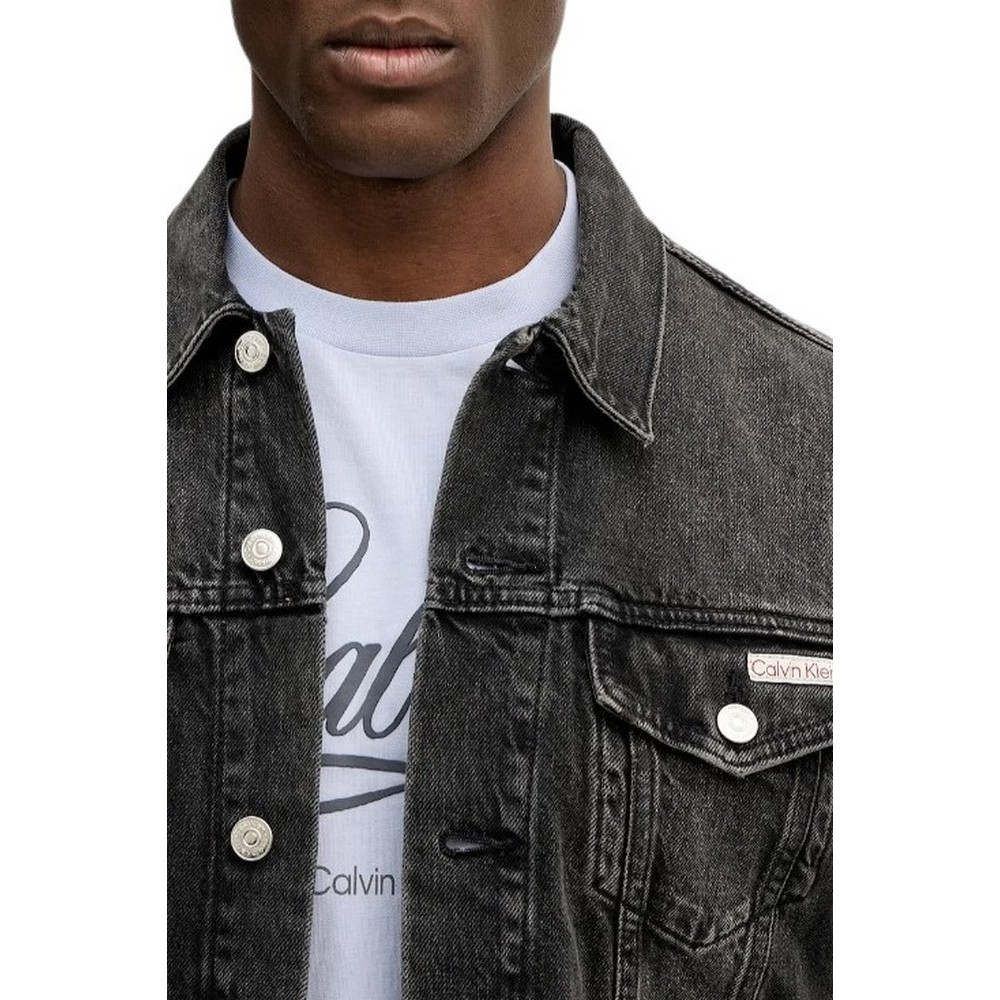 CALVIN KLEIN JEANS BLACK CLASSIC TRUCKER ΜΠΟΥΦΑΝ ΑΝΔΡΙΚΟ BLACK