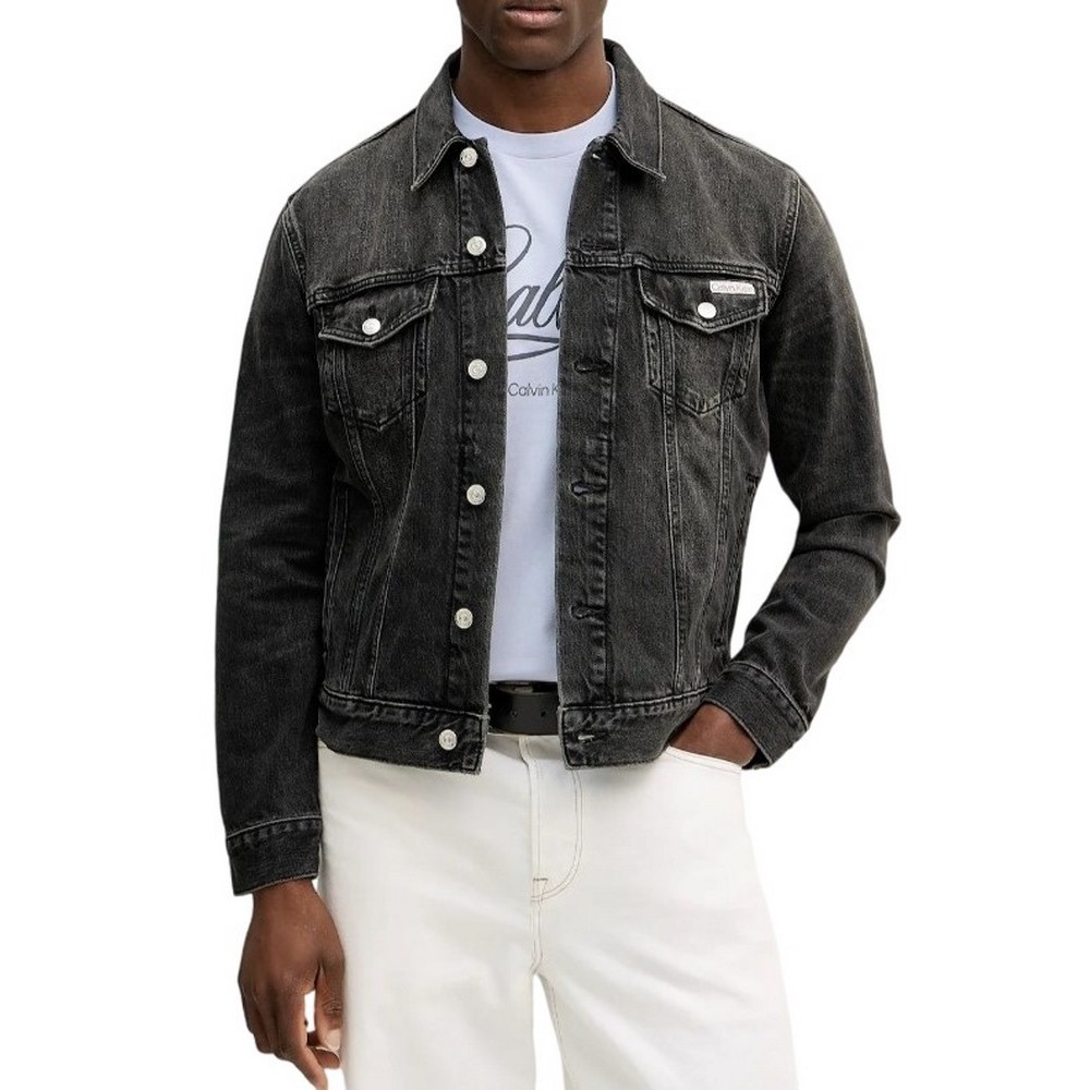 CALVIN KLEIN JEANS BLACK CLASSIC TRUCKER ΜΠΟΥΦΑΝ ΑΝΔΡΙΚΟ BLACK