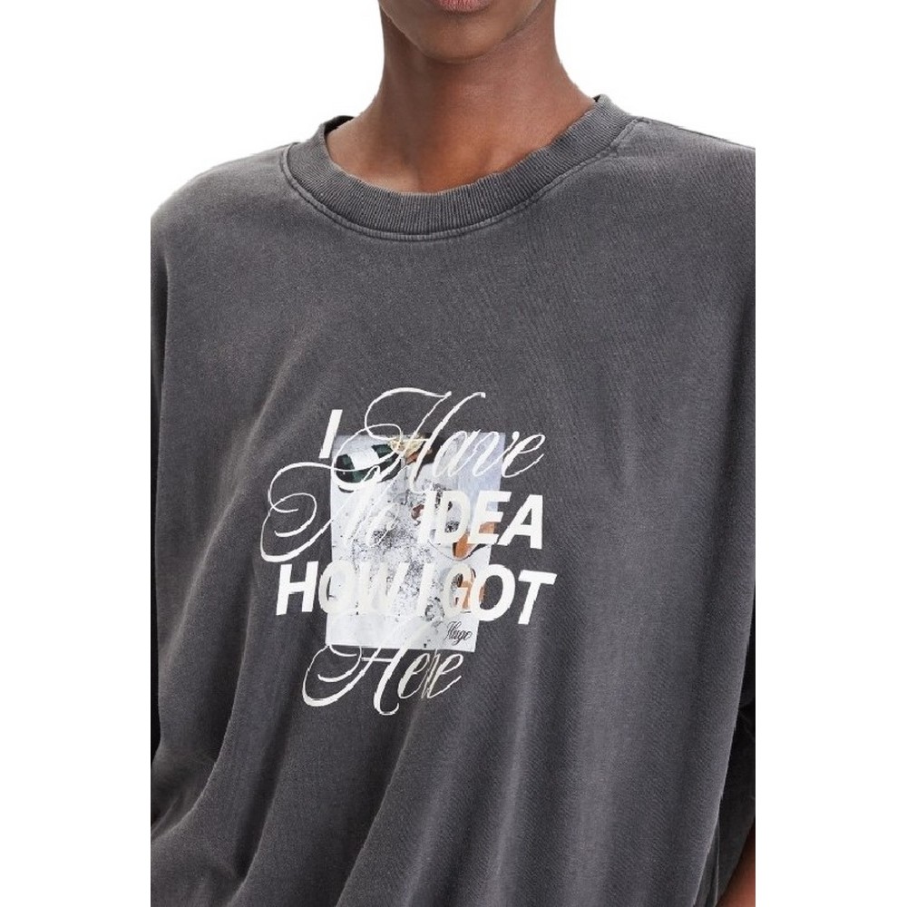 HUGO BOSS OVERSIZED TEE B17 JERSEY T-SHIRT ΜΠΛΟΥΖΑ ΓΥΝΑΙΚΕΙΑ WASHED BLACK