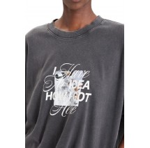 HUGO BOSS OVERSIZED TEE B17 JERSEY T-SHIRT ΜΠΛΟΥΖΑ ΓΥΝΑΙΚΕΙΑ WASHED BLACK