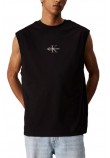 CALVIN KLEIN JEANS MONOLOGO SLEEVELESS TEE T-SHIRT ΜΠΛΟΥΖΑ ΑΝΔΡΙΚΗ BLACK