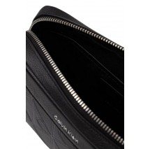 CALVIN KLEIN XL EMBLEM AOP EMBOSS POUCH ΤΣΑΝΤΑ ΑΝΔΡΙΚΗ BLACK