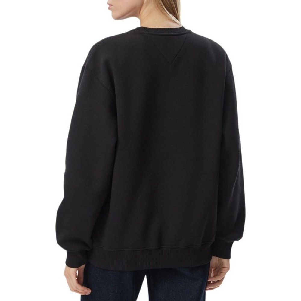 TOMMY JEANS FLAG BLING SWEATSHIRT ΜΠΛΟΥΖΑ ΦΟΥΤΕΡ ΓΥΝΑΙΚΕΙΑ BLACK