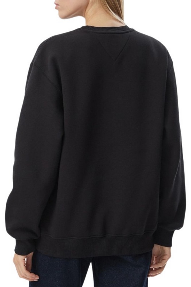 TOMMY JEANS FLAG BLING SWEATSHIRT ΜΠΛΟΥΖΑ ΦΟΥΤΕΡ ΓΥΝΑΙΚΕΙΑ BLACK