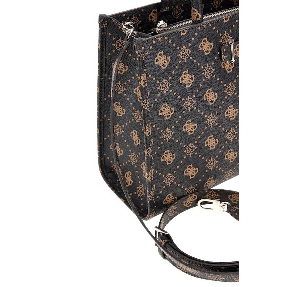 GUESS SILIA 2 COMP TOTE ΤΣΑΝΤΑ ΓΥΝΑΙΚΕΙΑ BROWN