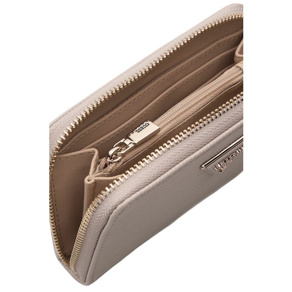 GUESS LAUREL II SLG MED ZIP AROUND ΠΟΡΤΟΦΟΛΙ ΓΥΝΑΙΚΕΙΟ TAUPE