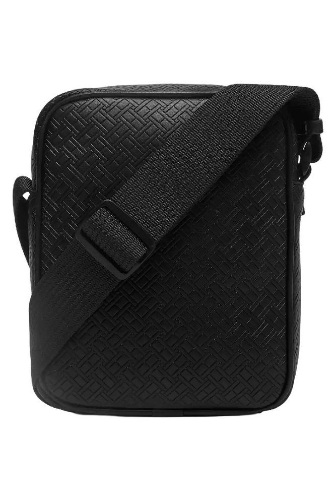 TOMMY HILFIGER EMBOSSED FLAG MINI REPORTER ΤΣΑΝΤΑ ΑΝΔΡΙΚΗ BLACK
