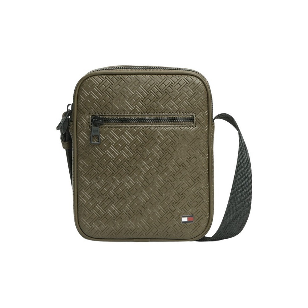 TOMMY HILFIGER EMBOSSED FLAG MINI REPORTER ΤΣΑΝΤΑ ΑΝΔΡΙΚΗ OLIVE