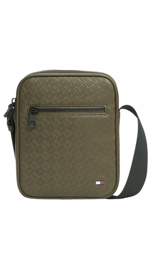 TOMMY HILFIGER EMBOSSED FLAG MINI REPORTER ΤΣΑΝΤΑ ΑΝΔΡΙΚΗ OLIVE